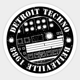 909 Drum Machine Detroit Techno Sticker